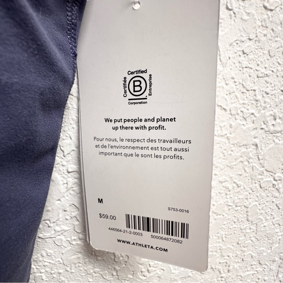 NWT-Conscious Crop Medieval Violet Racer Back A/C Athleta M - Picture 4 of 9